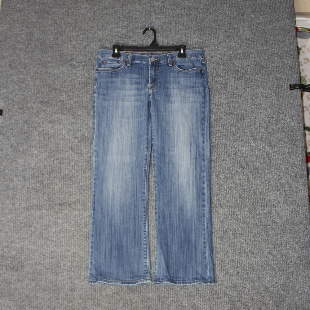 Lucky Brand Jeans Womens 10/30 Blue Midrise Flare‎ Gene Monteano Denim